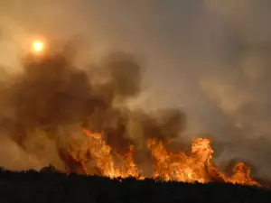 Пожар лумна в землището на село Баня