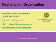 Mediteranian International Folklore Festivals