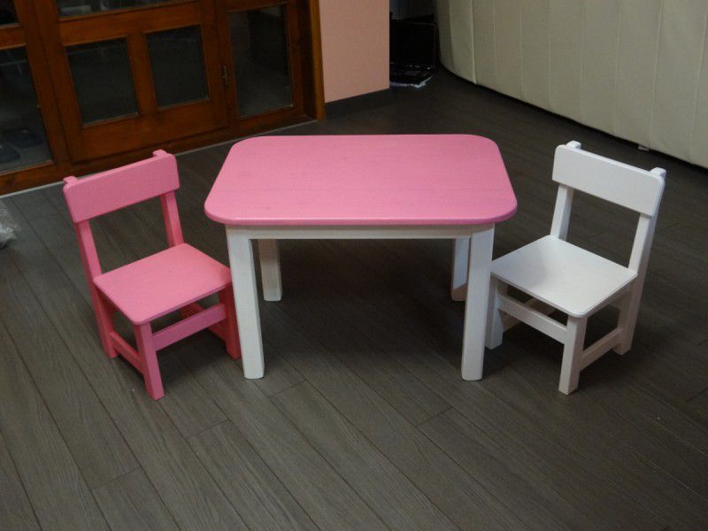 5. Снимка на Предлагам детски дървени маси и столчета, в различни цветове