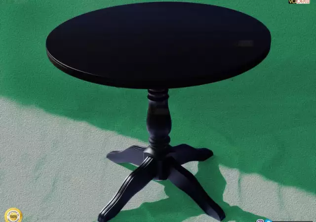 2. Снимка на Черна кръгла маса, разтегателна - ЕЛИЗАБЕТА
