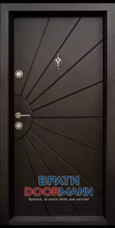 Блиндирана входна врата Модел Т109, цвят Тъмен орех