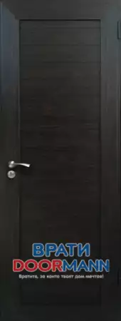 Алуминиева врата за баня, цвят Венге