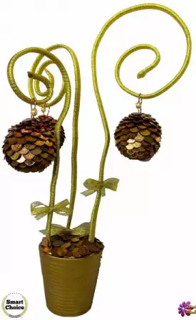2. Снимка на Сувенир - Декоративно дърво на парите и изобилието - 55 см