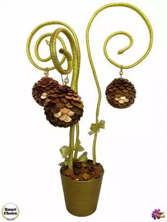 3. Снимка на Сувенир - Декоративно дърво на парите и изобилието - 55 см