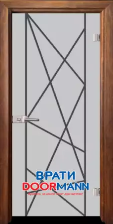 Стъклена интериорна врата серия Gravur 13 - 5