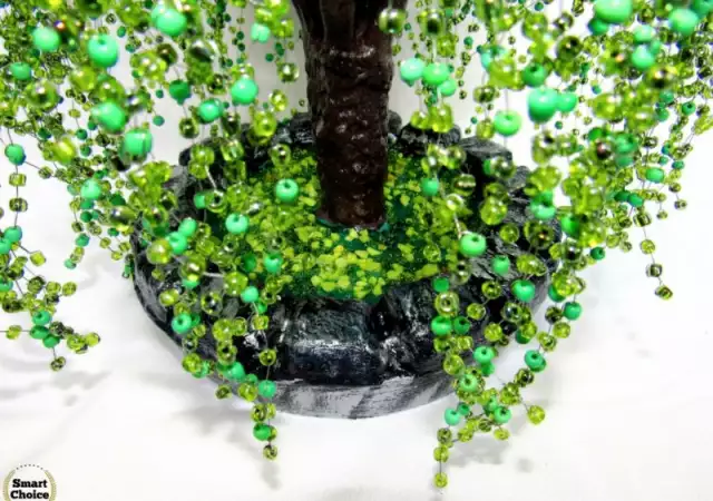 4. Снимка на Сувенир - Декоративно дърво Плачеща върба от мъниста - 38 см