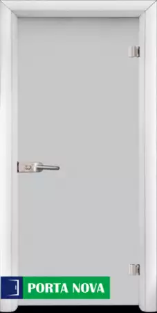 1. Снимка на Стъклена интериорна врата, Matt G 11, каса Бял цвят