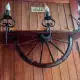 . Снимка на Лампа рафт - етажерка от колело на каруца